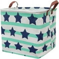 thumbnail image 1 of Square Storage Box Basket Canvas Fabric Toy Collapsible Storage Organizer Bin PE Waterproof Storage Box Laundry Basket for Kid Roo, 1 of 6