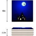 thumbnail image 3 of FMSHPON Happy Halloween Night Set of 8 Coaster for Drinks, Absorbent Ceramic Stone Coasters Cup Mat with Cork Base for Home Kitchen Room Coffee Table Bar Decor, 3 of 4