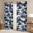 thumbnail image 2 of Manfei Camouflage Hunting Black Out Curtains,Camo Army Curtains Pack of 2 (42x63 Each),Gray White Bedroom Curtains For Teens,Ultra Soft Home Decor, 2 of 6