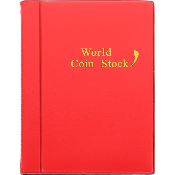 ELAYARD Coin Collector Book Coin Book Red Pu 1Set