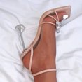 thumbnail image 3 of DPTALR Womens Sandals Fashionable Bow Rhinestones Strap High Heel Sandals Shoes, 3 of 7