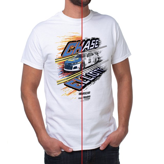 DelSol Camiseta (L) Camiseta NASCAR Classic Crew para hombre - Chase Elliot - 5 Blanco 1 Pc DelSol DelSol Camiseta (L) 1 Pc
