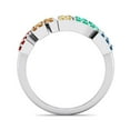 thumbnail image 3 of SuperJeweler 1/2 Carat Rainbow Pride Gemstone Ring In 14 Karat White Gold For Men and Women!, 3 of 6