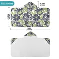 thumbnail image 4 of Yayeee Kids Hooded Towel with Hand Pockets Beach Soft Absorbent Bath Wrap 50 x 23.5 inch, Retro Floral Pattern, 4 of 5