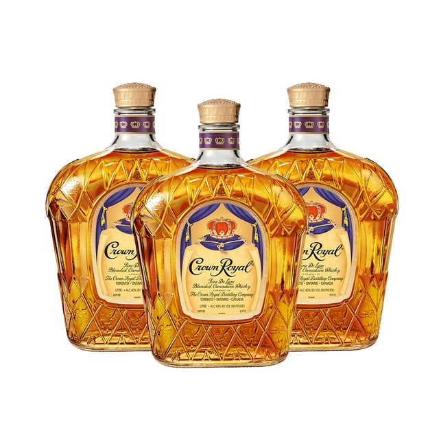 Pack 3 Whisky Crown Royal 1lt Importado Crown Royal Whisky / Crown Royal