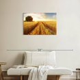 thumbnail image 2 of Elephant Stock Golden Wheat Fields Wall Art - Horizontal Canvas Wall Art - Living Room Wall Decor - Floral And Botanical Canvas - Gray And Blue Decor - 30" x 20", 2 of 8