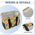 thumbnail image 4 of Slices and Whole Orange Reusable Grocery Bags with Handle Side Pocket Waterproof Shopping Portable Tote, 4 of 8