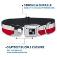 thumbnail image 4 of Buckle-Down Pet Collar, Dog Collar Metal Seatbelt Buckle, Texas Flag Continuous Repeat, 13 to 17 Inches 1.5 Inch Wide, 4 of 8