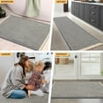 thumbnail image 7 of HAKUNA Waffle Bath Mat Grey & Beige 24"x17",Boho Woven Modern Bath Rug Mats, Absorbent Non Slip Bathroom Floor Mat, Soft Washable Bath Rugs with Tassels for Bedroom, Kitchen, Shower, Tub, 7 of 7