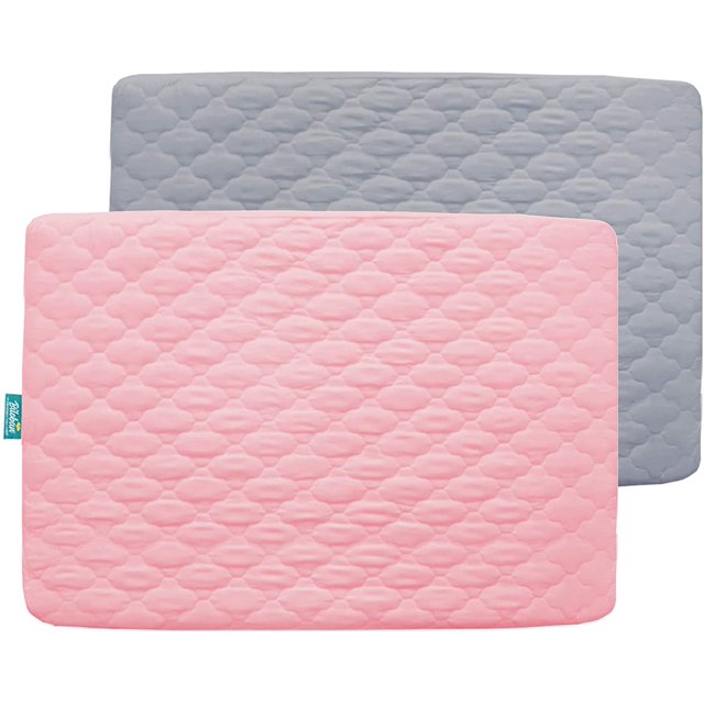 Pack and Play Sábanas acolchadas, impermeables, protector/colchón Pack and Play compatible con Graco Pack n Play & Baby Trend & Dream On Me & Pamo Babe, sábanas Playard de 39 x 27 pulgadas para minicu