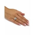 thumbnail image 3 of PalmBeach Jewelry 1/5 TCW Round Diamond 3-Piece Bridal Set in Yellow Gold-Plated or Platinum-Plated Sterling Silver, 3 of 5
