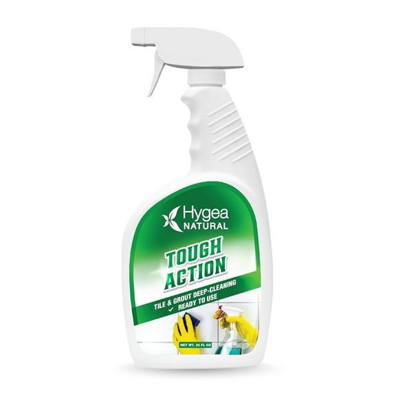 Hygea Natural Tough Tile Cleaner, Shower & Floor Cleaner for Soap Scum and Grout, No-Scrub, 24 oz