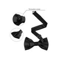 thumbnail image 2 of INSPIRE CHIC Men's Pre-Tied Bow Tie with Matching Pocket Squares Sets for Business Causal Black One Size, 2 of 5