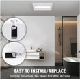 thumbnail image 6 of SKYSHALO 110 CFM Bathroom Exhaust Fan 1500-Watt Heating Energy-Saving Bathroom Ceiling Fan, Low Noise Operation, Energy-Saving, 6 of 8