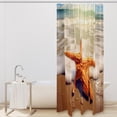 thumbnail image 2 of Starfish Waterproof Bathroom Curtain Set with Hooks - Printed Shower Curtain for Bathroom Decoration, 2 of 6