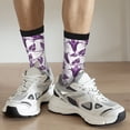 thumbnail image 6 of Bingfone Compression Socks for Women and Men Long Socks for Running Athletic Cycling Nurse- Violets Flowers, 6 of 6