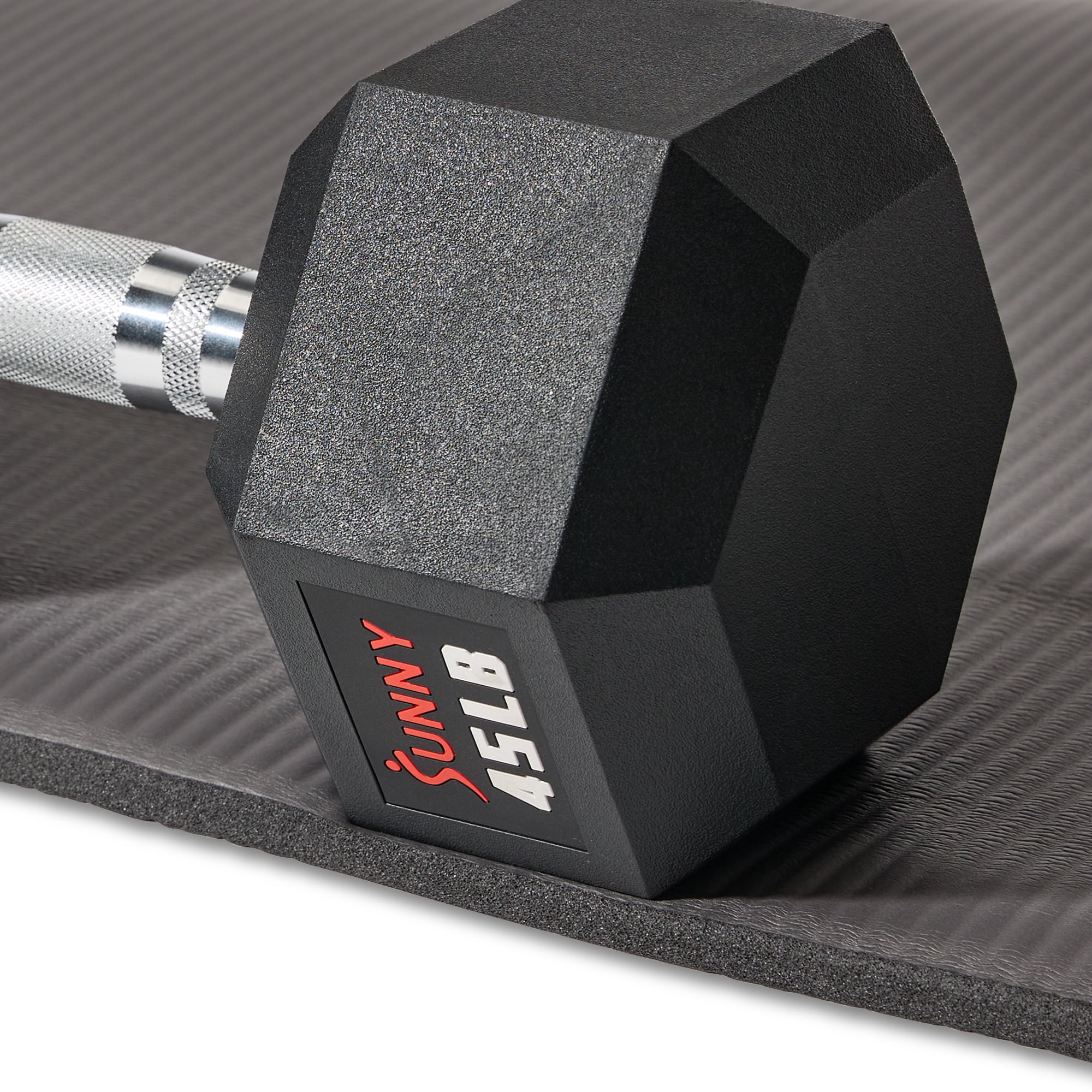 Sunny Health & Fitness Premium 1/2-Inch Extra Thick Exercise Yoga Mat Non-Slip High Density Pilates and Floor Workout Elastic Strap Portable with Carrying Strap - Blue – 74 x 24 Inches - SF-EM03-BU