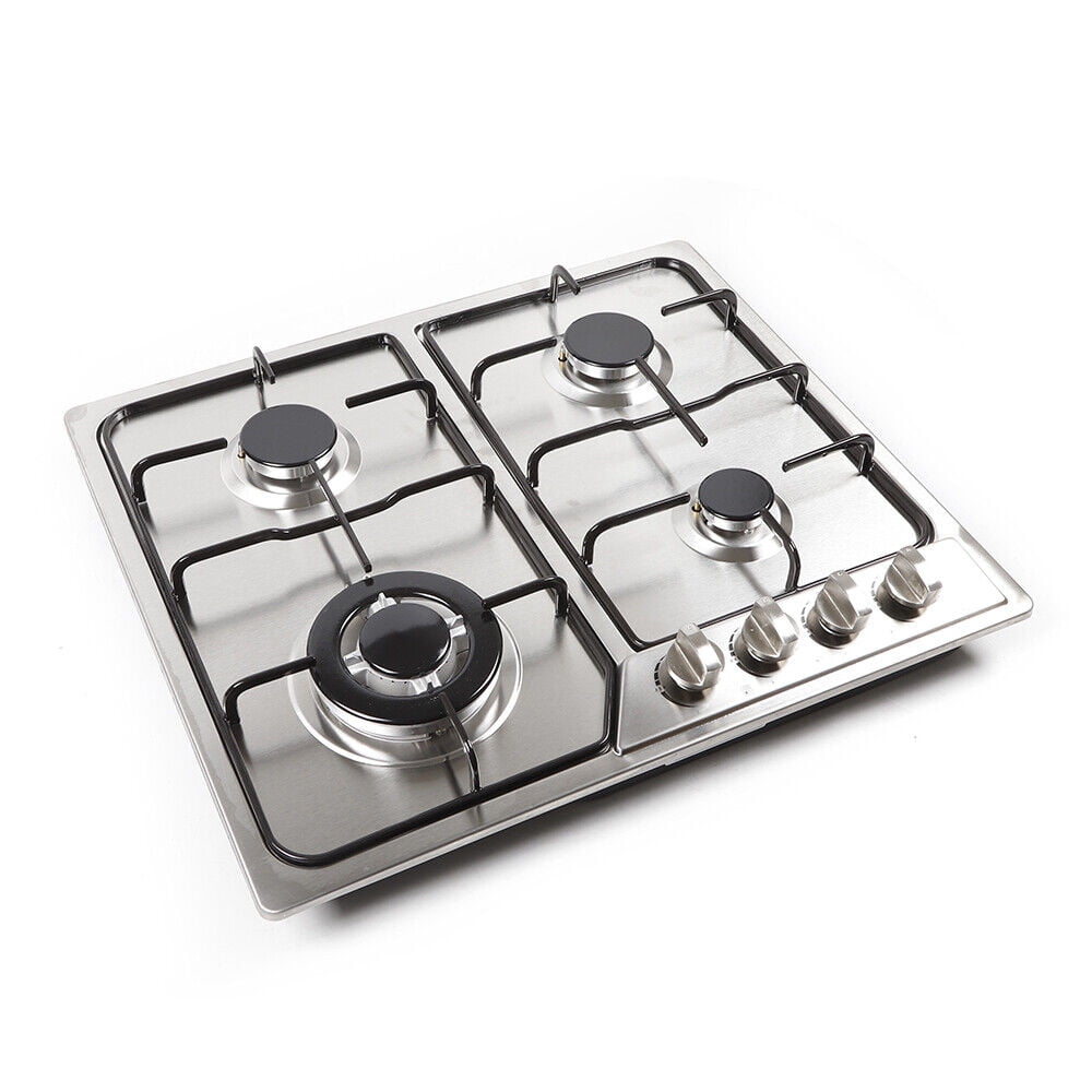 23 Inch 4 Burners Built-in Gas Stove Propane LPG/NG Countertop Cooktop Cooker US