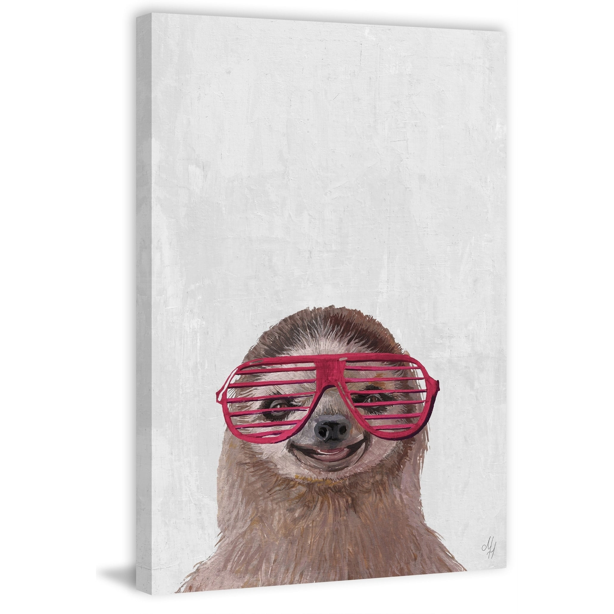 Marmont Hill Retro Sloth II Canvas Wall Art