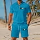 thumbnail image 1 of WILLBEST Conjunto Deportivo de Verano con Estampado de Letras Europeas para Hombre, Informal, Holgado y Cómodo, de Manga Corta y con Bolsillo., 1 of 4