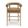 thumbnail image 3 of Spara Cognac Vegan Leather Counter Stool, 3 of 6
