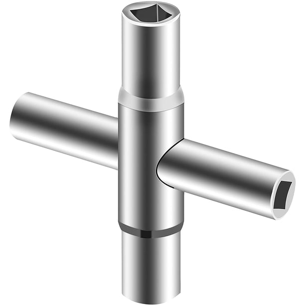 Llave de sillcock de 4 vías para llave, grifos y la mayoría de las válvulas, 1 paquete Xemadio WMSS-484-2