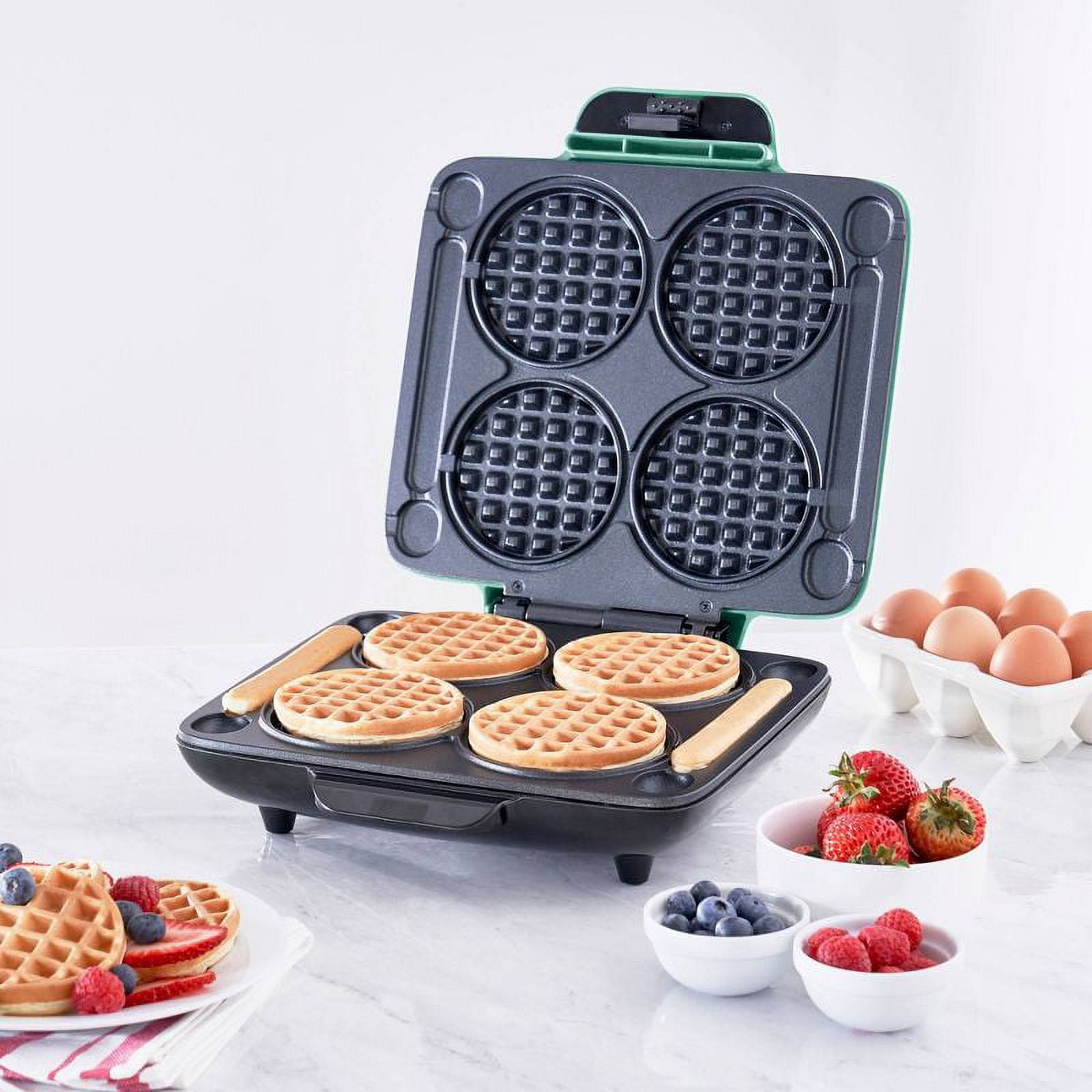  DASH Mini Waffle Maker (2 Pack) for Individual Waffles Hash  Browns, Keto Chaffles with Easy to Clean, Non-Stick Surfaces, 4 Inch, Red:  Home & Kitchen