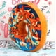 thumbnail image 2 of Cojín de peluche redondo con forma de donut en la espalda, para oficina, coche (cáscara de mandarina), 2 of 4