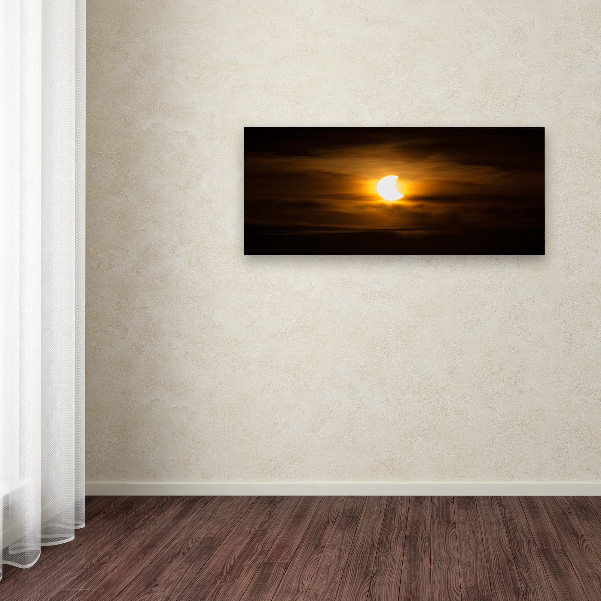 Trademark Fine Art "October 2014 Solar Eclipse" Canvas Art by Kurt Shaffer