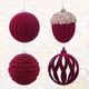 thumbnail image 5 of Uuiauoio 4-Piece Electroplated Christmas Ornament Set Velvet Design, Vintage Style Tree Pendants with Metal Hangers for Holiday Home Decor and Festive Display, 5 of 9
