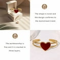 thumbnail image 5 of DESIGNICE Gold Bangles for Women Red Heart Decoration Bangle Bracelets Adjustable Opening Cuff Bracelets for Women Red, 5 of 7
