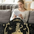 thumbnail image 4 of Leo Gifts, Leo Zodiac Blanket 60"X50", Leo Zodiac Gifts for Women Moon Constellation Throw Blanket Astrology Decor Witchy Leo Birthday Gifts Gothic Soft Blanket, 4 of 4