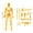 Gold, variant on Titan 13 Action Figure, T13 Action Figure Robot, Stikbot Toys with Weapon Accessories, 3D Printed Action Figures Toys, Multi-jointed Movable Stick Bots Articulated Robot Dummy, Bot Figures