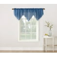 thumbnail image 6 of No. 918 Jillian Crushed Voile Ascot Beaded Sheer Valance, 51"x24", Blue, 6 of 6