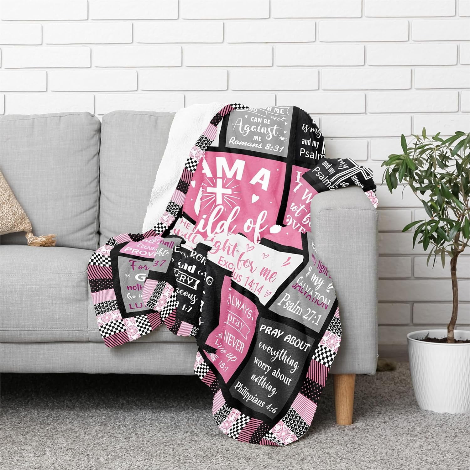 Christian Gifts for Women Blanket 50"x40" - I Am a Child of God Blankets - Inspirational Religious Gifts - Catholic Spiritual Gifts for Women