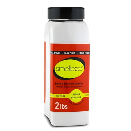 SMELLEZE Blood & Body Fluid Clean Up Super Absorbent, Solidifier & Deodorizer: 2 lb. Granules