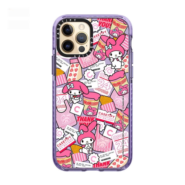 Sanrio My Melody Candy Shockproof Silicone Phone Case For iPhone 15 14 11 12 13 Pro Max X XS XR 8 7 Plus Protection Back Cover