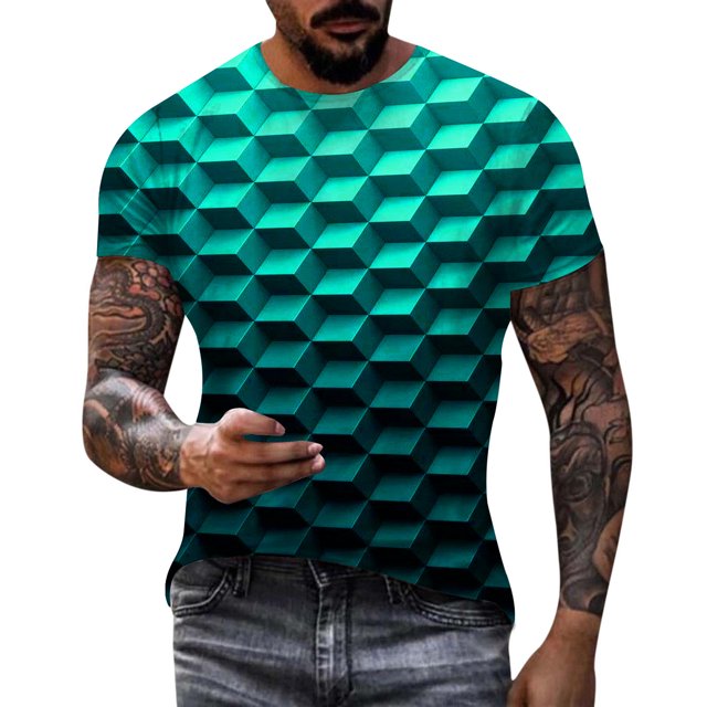 WEAIXIMIUNG Custom T Shirts Unisex Men's Round Neck T Shirt Stretch Short Sleeve Basic Slimming Muscle T Shirt