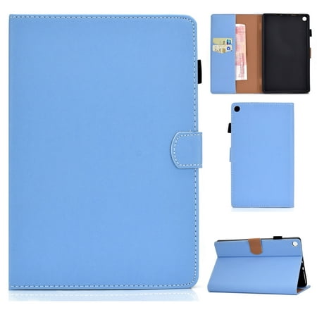 For Kindle Fire HD8 2016 / 2017 Solid Color Tablet PC Universal Magnetic Horizontal Flip Leather &