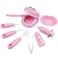 thumbnail image 3 of 9 piezas niños educativos preescolar cepillo de dientes juguetes Modelo de dientes Modelo de cepillado Playset Plastic Toddler Operacional Habilidad Cosplay Set Pink Inevent FN001292-01, 3 of 7