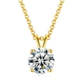 thumbnail image 1 of Collar TUHE Moissanite de plata chapada en oro amarillo de 18 quilates de 0,5 quilates, 1 of 9