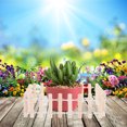 thumbnail image 3 of OULII 10Pcs Mini Gardening Decorative Fence For Miniature Projects With Wood, 3 of 4