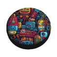 thumbnail image 3 of XMXY Robots Doodle Dark Cyborg Spare Tire Cover, Universal Waterproof Cover for Jeep RV Tire Wheel Protection, 15 inch, 3 of 8