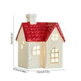 thumbnail image 3 of Fmbmuo Red Christmas Village Sets 1 pcs Ceramics Red House Christmas Ornaments， Art Deco Cheerful Decor for a Cozy Christmas Vibe, 3 of 5
