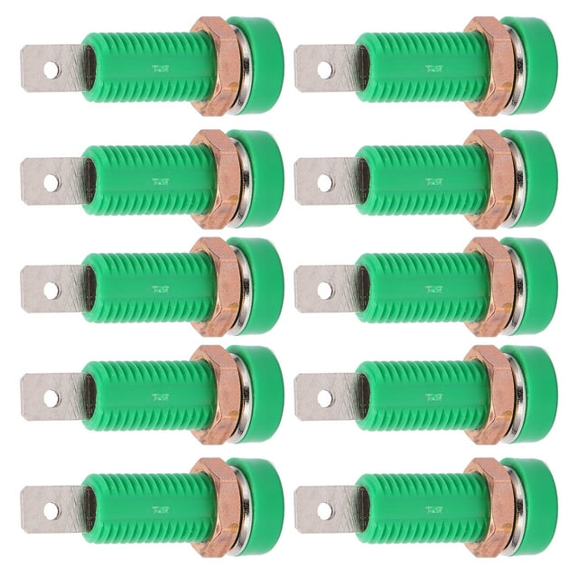Douille de Prise Banane, Usure Prood Robuste Conductivité Électrique Reliure Poteau 4mm Résistance d'Isolation pour Instrument Électronique Vert