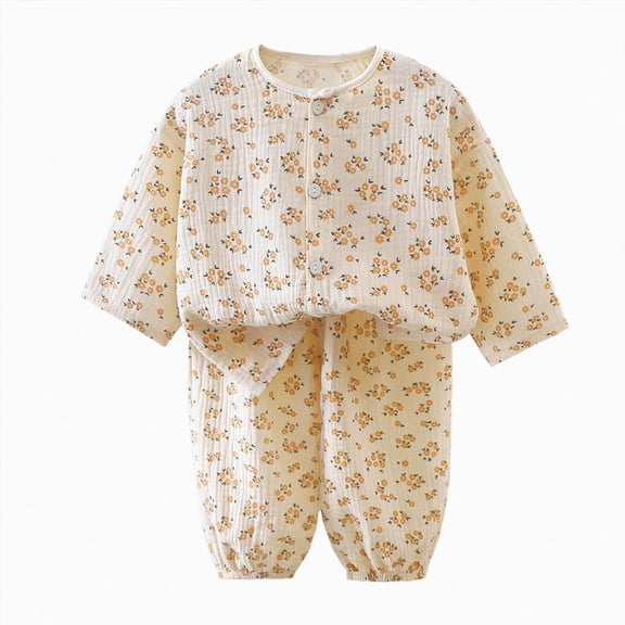 masbird Toddler Kids Pajamas Viscose from Bamboo Sleepwear Funny Graphic Print PJs for Boys Girls 6-12 Months 12-24 Months 2t 3t 4t 5t 6t 7t 8t 9t Children(Orange,7-8 Y)