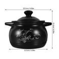 thumbnail image 4 of Ceramic Cooking Pot Household Stew Pot Kitchen Soup Pot Home Ceramic Casserole, 4 of 9
