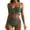 Green, variant on Sngxgn Women Swimsuits Ruffle Tummy Control Bathing Suit(Hot Pink,L)