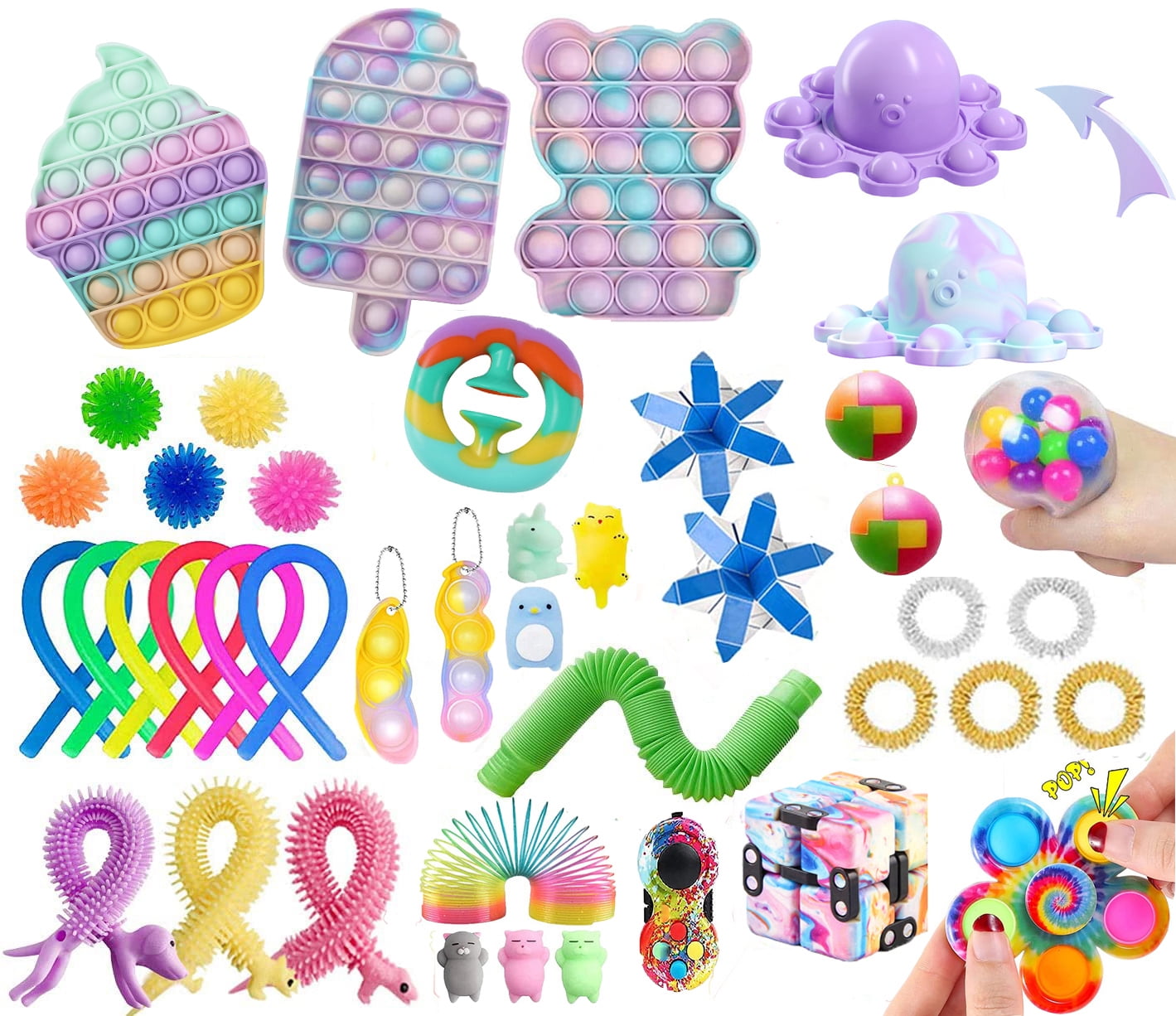 40 Pack Fidget Toys Set Sensory Tools Bundle Stress Relief Hand Kids Adults Toys 