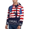 thumbnail image 2 of KLL Memorial Day Print Mens Hoodie Long Sleeve Casual Pullover Hooded Sweatshirt Fashion Drawstring Hoodies with Pocket-Large, 2 of 6
